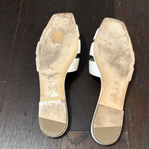 Saint Laurent White Slide Sandals - Picture 6 of 8